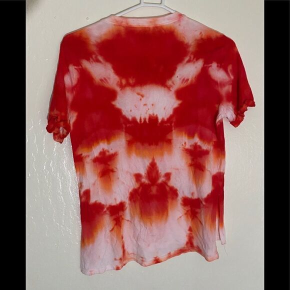 Carbon Copy Women’s Shirt tie dyed tomato red Sz M - Picture 7 of 8